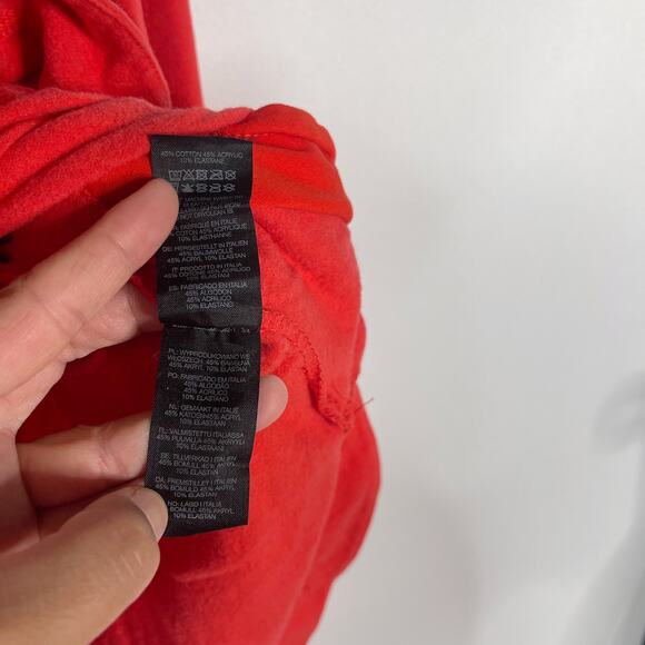 Sweaty Betty Small S Red Escape Luxe Fleece Hoodie Funnel Neck Sweatshirt - Picture 8 of 10